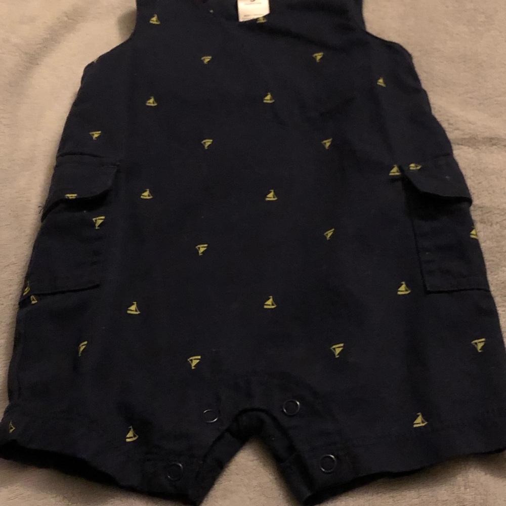 Carter’s Infant Boys Navy Blue Romper - Picture 2 of 3